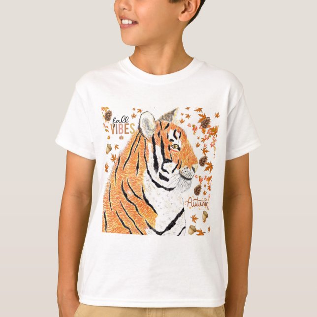 Camiseta Tigre de outono/outono (Frente)