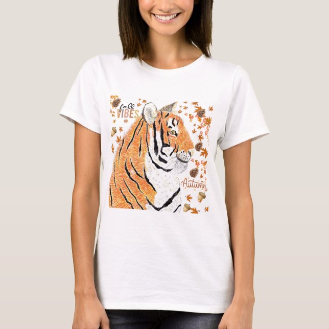 Camiseta Tigre de outono/outono (Frente)