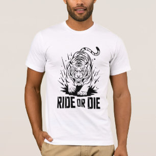 Camiseta Tigre de rumo ou de morte: sem medo e não domado