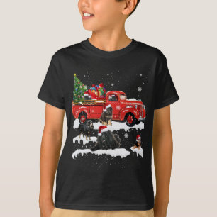 Camiseta Tigre Dirigindo Árvore de Natal Tigre Vermelho de