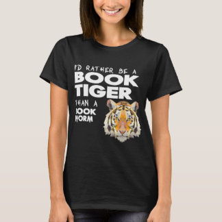 Camiseta Tigre do livro = amante de livro - sem-fim de