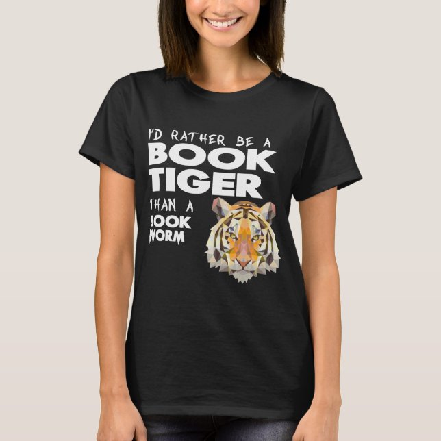 Camiseta Tigre do livro = amante de livro - sem-fim de (Frente)