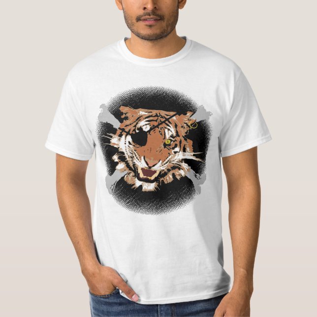 Camiseta tigre do pirata (Frente)