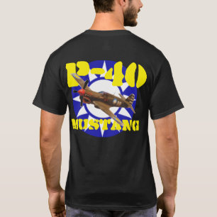 CAMISETA TIGRE DO VÔO DO MUSTANG P-40