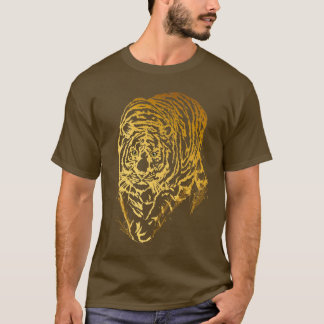 Camiseta Tigre Dourado na grama