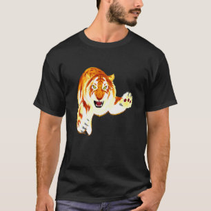 Camiseta Tigre Dourado Panthera Tigris Grande Felino Raro