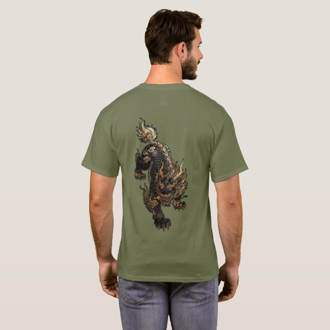 Camiseta Tigre Dragão (Parte Traseira Completa)