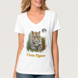 Camiseta Tigre e filhotes