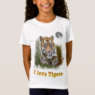Camiseta Tigre e filhotes