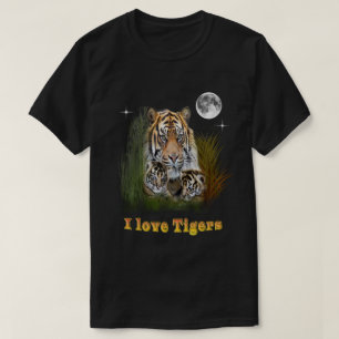 Camiseta Tigre e filhotes T-Shirt
