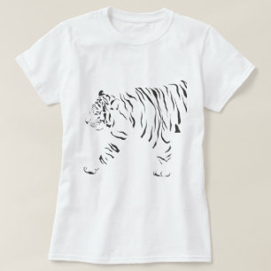 Camiseta Tigre em preto e branco