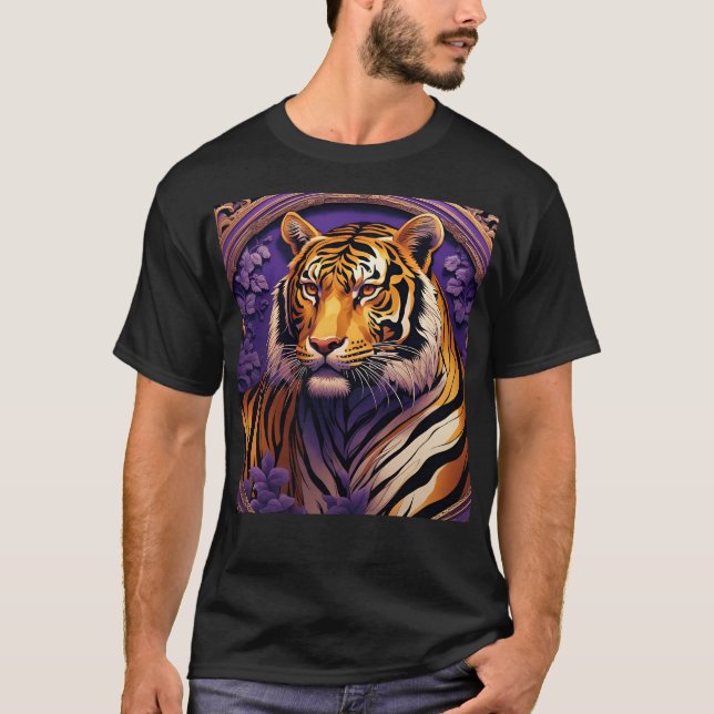 Camiseta Tigre em roxo (Frente)