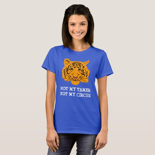 Camiseta Tigre Engraçado Não É Minha Tamisa Personalizável (Frente Completa)