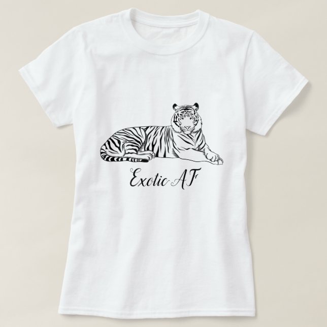 Camiseta Tigre "Exotic AF" (Frente do Design)