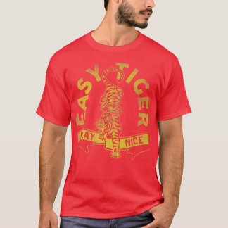 Camiseta Tigre Fácil, Jogue Bonito Típico Amarelo Bonito E 