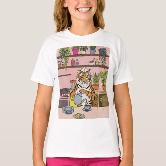 Camiseta Tigre Fazendo Chá (Frente)