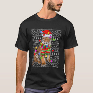 Camiseta Tigre Feio Iluminação Tigre Papai Noel