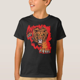 Camiseta Tigre feroz se abrindo caminho.