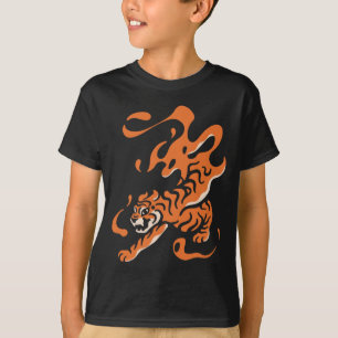 Camiseta Tigre Fiery: Design Ousado Asiático