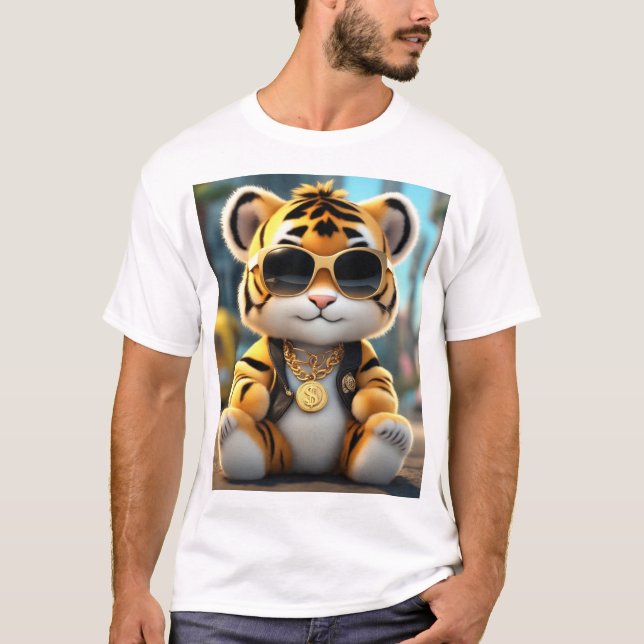 Camiseta Tigre Fluffy Legal E Bonito (Frente)