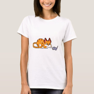 Camiseta Tigre gato com rato