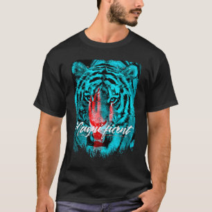Camiseta Tigre Gato Selvagem Colorido Feroz Animal Selva Mo