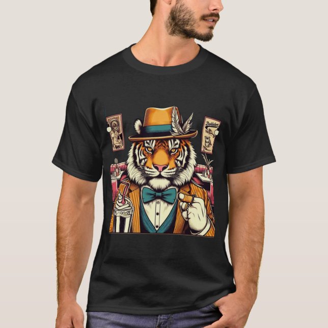 Camiseta Tigre Gentlemen : Le Maître du Milkshake (Frente)