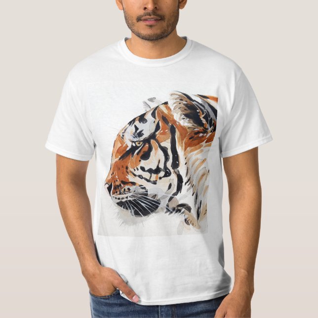 Camiseta Tigre impressão (Frente)