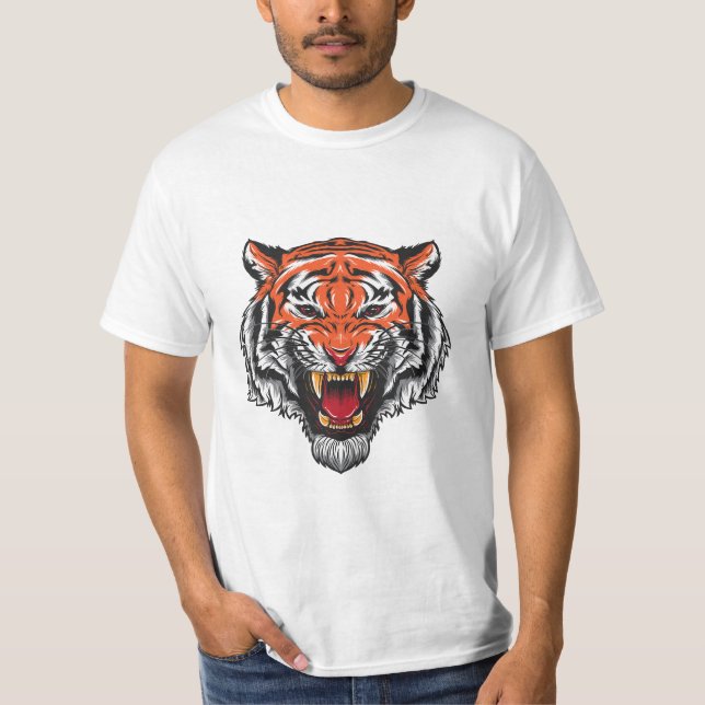 Camiseta Tigre irritado Clássico T-Shirt (Frente)