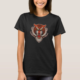 Camiseta Tigre, Irritado, Grande Besta de Mau de Gato, Anim