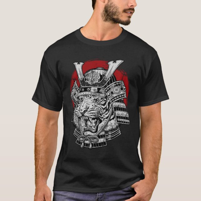 Camiseta Tigre japonês Samurai (Frente)