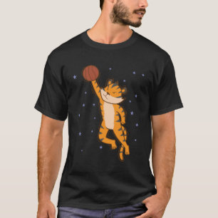 Camiseta Tigre joga basquete grande Cat Animal