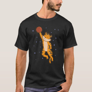 Camiseta Tigre joga Basquete grande Gato Animal