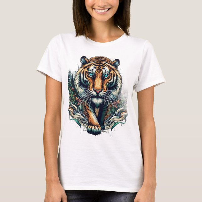 Camiseta Tigre Majestoso - Rei da Selva (Frente)