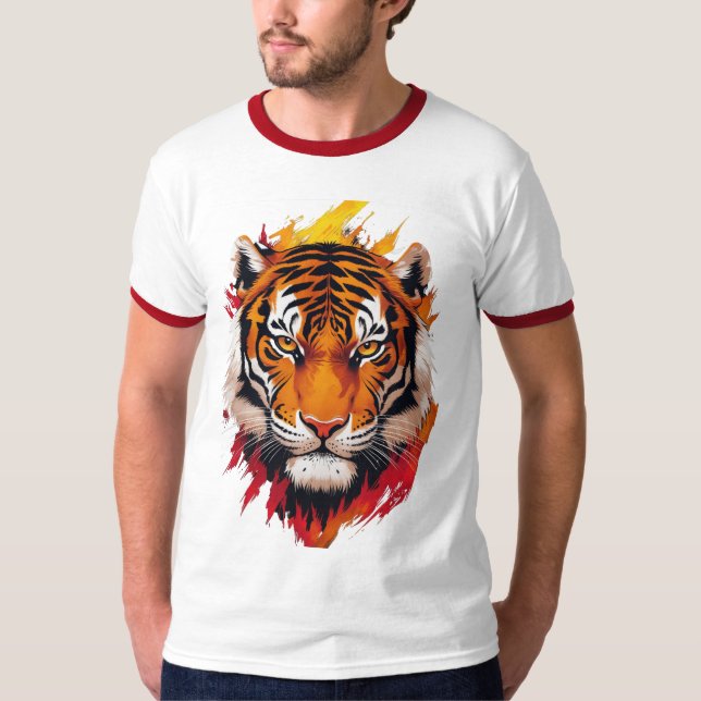 Camiseta Tigre majestoso - símbolo de poder, coragem e forç (Frente)