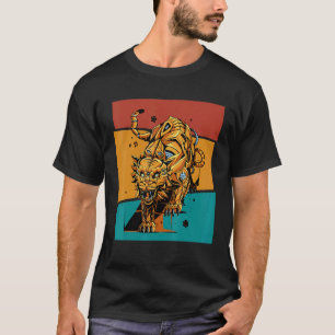 Camiseta Tigre Mecânico Steampunk Vintage