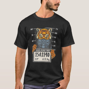 Camiseta Tigre Mugshot Animal Fauna Grande Felino Tigre