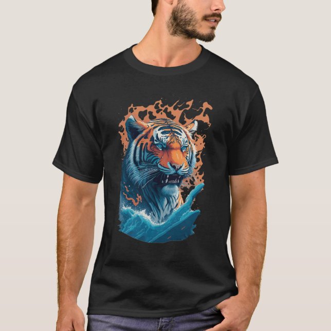 Camiseta Tigre na Água - Presente perfeito para o amante do (Frente)
