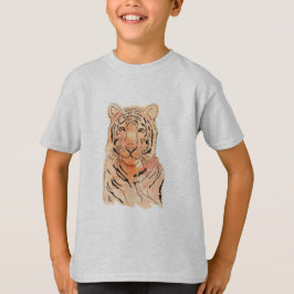 Camiseta Tigre na T-Shirt de um Menino