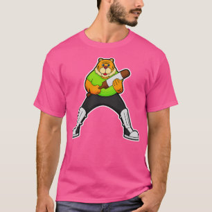 Camiseta Tigre no Cricket com morcego de Cricket