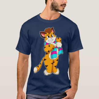 Camiseta Tigre no inverno com Scarf