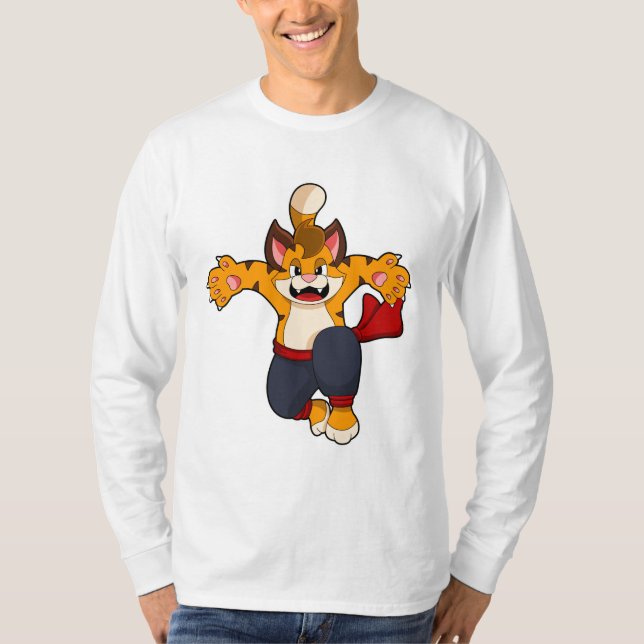 Camiseta Tigre no Karate das Artes Marciais (Frente)