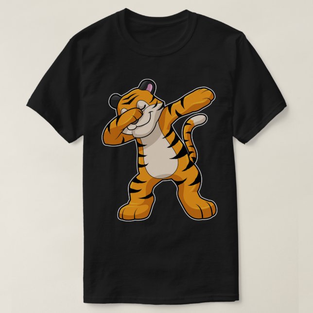 Camiseta Tigre no Separador Dança Hip Hop (Frente do Design)