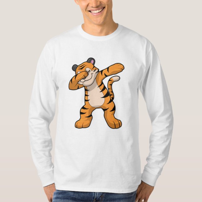 Camiseta Tigre no Separador Dança Hip Hop (Frente)