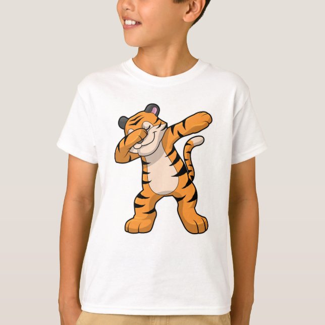 Camiseta Tigre no Separador Dança Hip Hop (Frente)