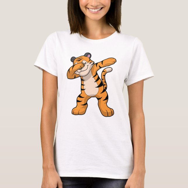 Camiseta Tigre no Separador Dança Hip Hop (Frente)