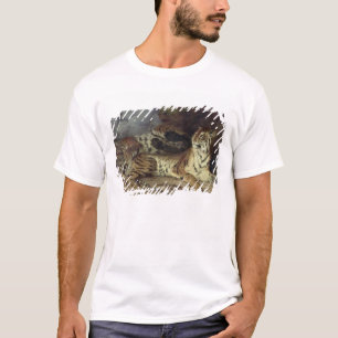 Camiseta Tigre novo que joga com sua mãe, 1830 (óleo sobr