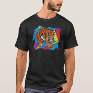 Camiseta tigre num skate para homens e mulheres