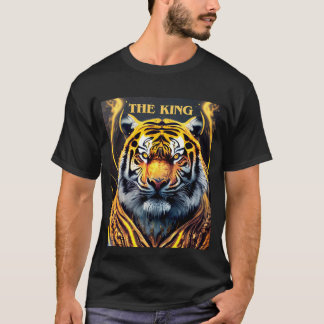 Camiseta Tigre O Ouro Rei Amarelo e Negro