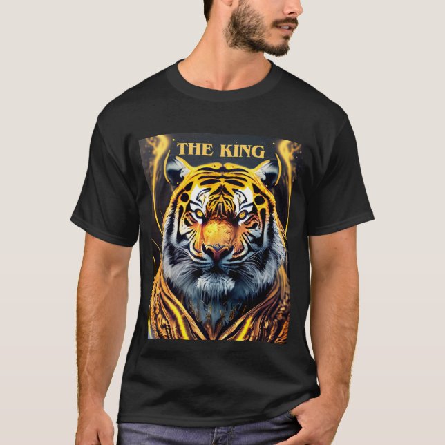 Camiseta Tigre O Ouro Rei Amarelo e Negro (Frente)